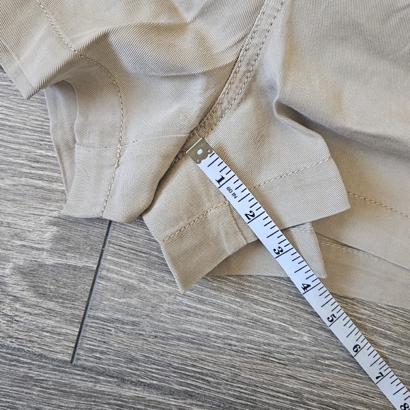 LOFT Khaki Tan Drawstring Paper Bag Shorts - Picture 7 of 9